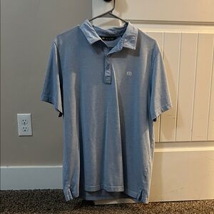 Travis Mathew Light Blue Polo Shirt